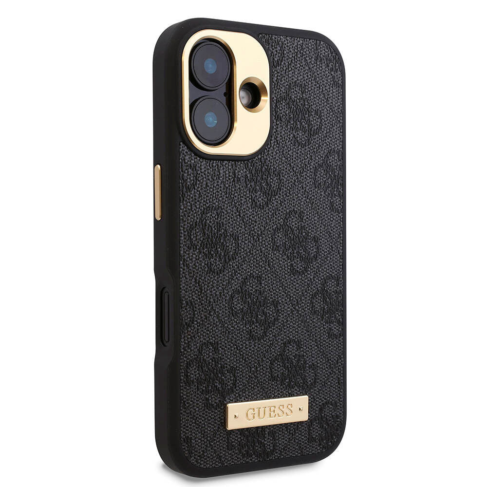 Guess iPhone 16 Plus Orjinal Lisanslı Magsafe Şarj Özellikli PU 4G Desenli Metal Plaka Klasik Logolu Telefon Kılıfı - 4 Guess iPhone 16 Plus Orjinal Lisanslı Magsafe Şarj Özellikli PU 4G Desenli Metal Plaka Klasik Logolu Telefon Kılıfı - 4